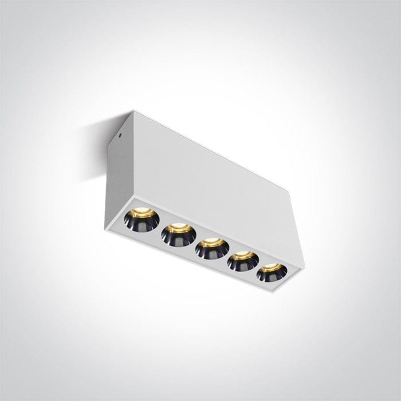White 12W Low Glare surface ceiling spotlight, IP20.Complete with 700mA driver. One Light SKU:12112H/W/W