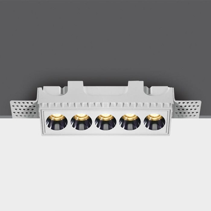 white 12W Trimless Low Glare recessed spotlight, IP20.Complete with 700mA driver. One Light SKU:50012HTR/W/W