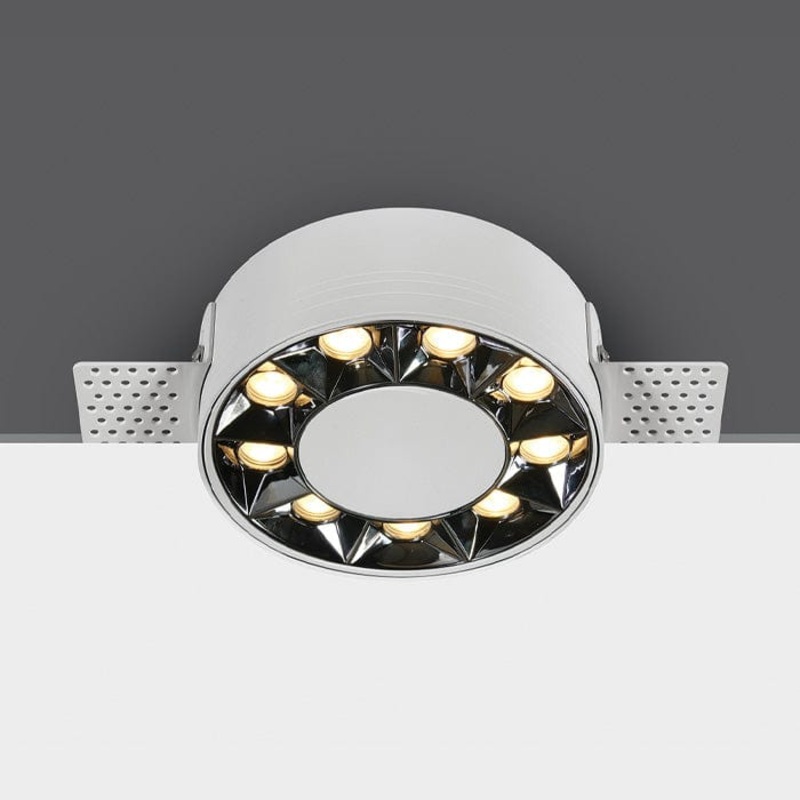 white 12W Trimless recessed spotlight, IP20.Complete with 300mA driver. One Light SKU:10112XTR/W/W