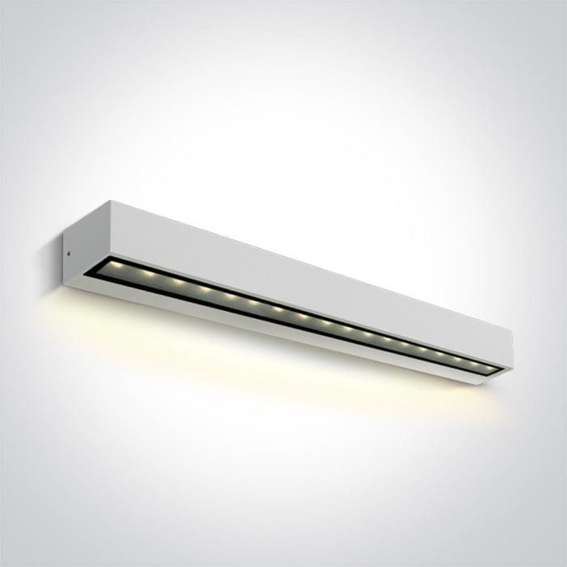 White 13W Wall light, IP65.Complete with 700mA driver.  One Light SKU:67526A3/W/W