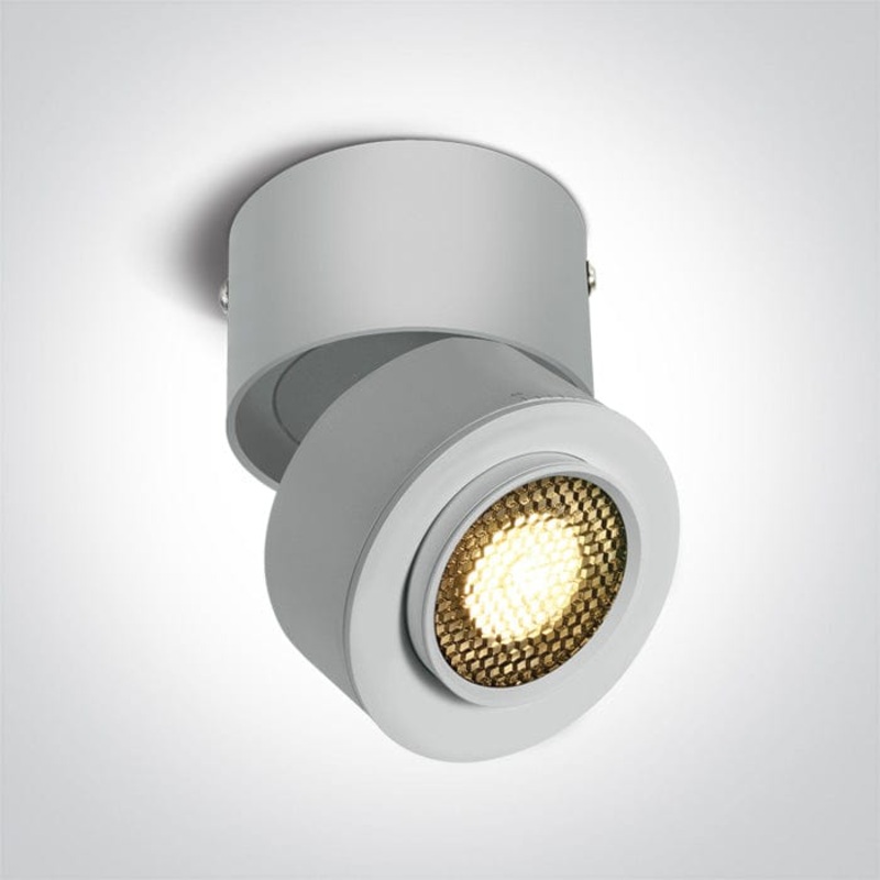 White 15W LED zoomable 15-45 adjustable ceiling light with removable honeycomb. Supplied with 350mA driver.  One Light SKU:12115G/W/W
