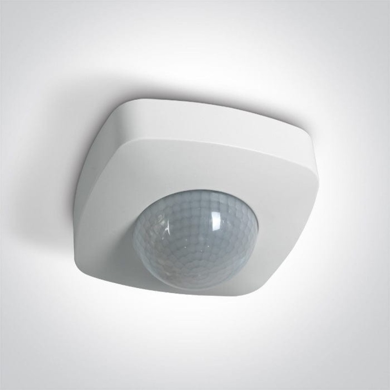White 230V 1000W(LED) 2000W(Incadescent) Ceiling Infrared Presence Sensor.Detection area, hold time and daylight sensor are adjustablevia rotary switchesComplies with standard EN60669  One Light SKU:22014