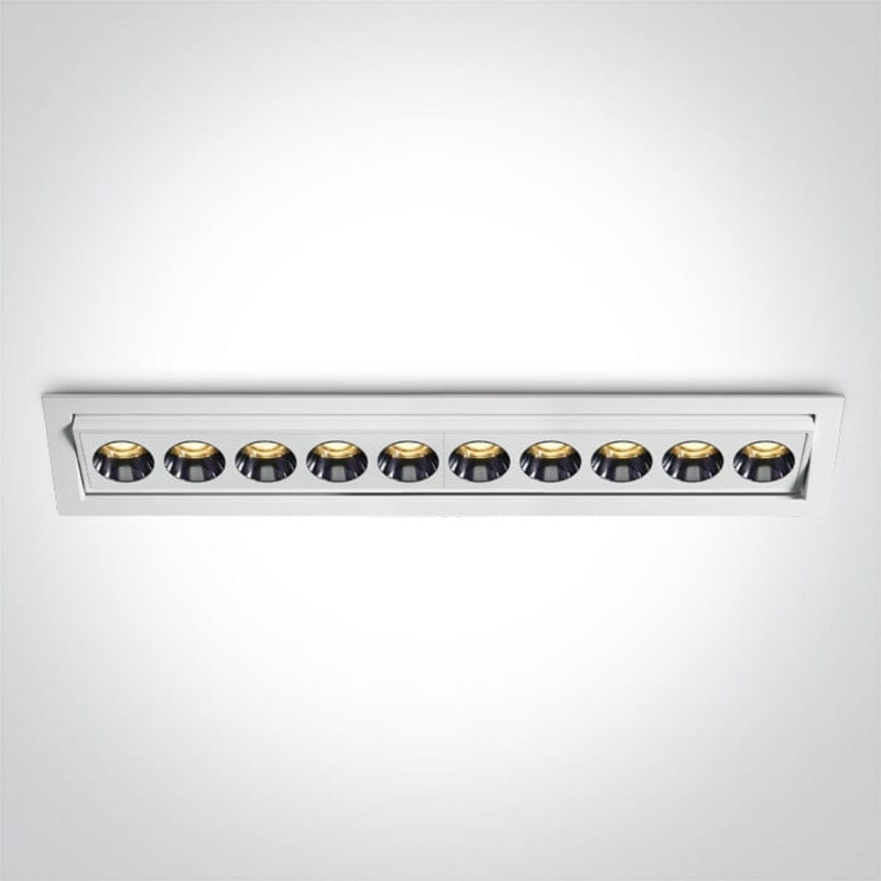 White 24W Adjustable Low Glare recessed spotlight, IP20.Complete with 700mA driver. One Light SKU:51024H/W/W