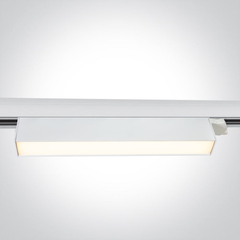 WHITE 24W CCTV LINEAR TRACK LIGHT 230V IP20 One Light 65028AT/W/V
