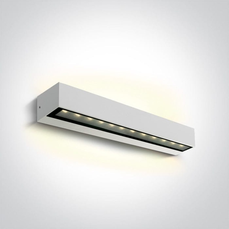 White 2x10W Wall light, IP65.Complete with 500mA driver.  One Light SKU:67526B2/W/W