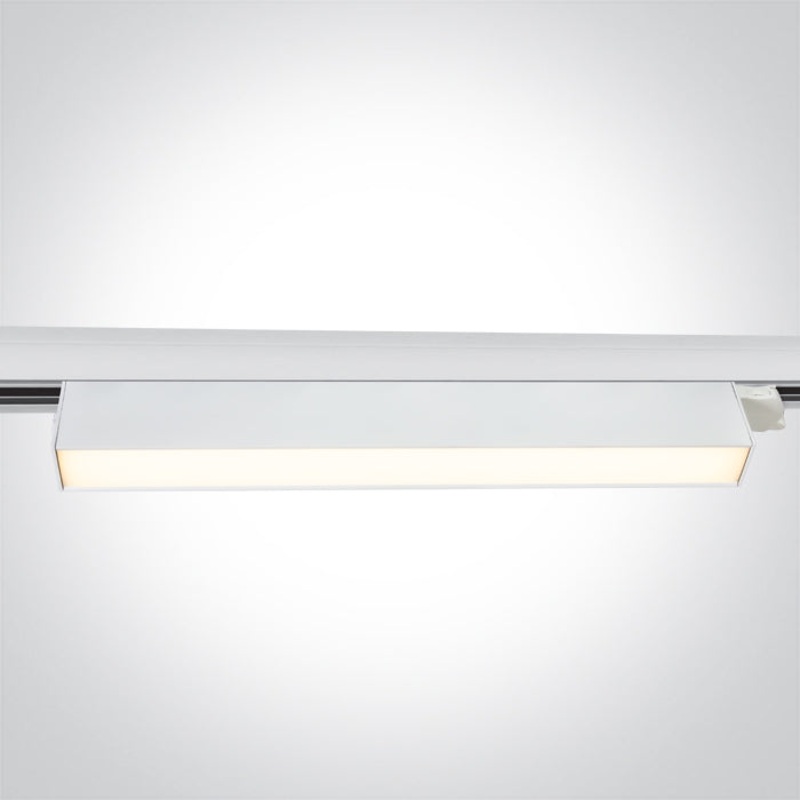 WHITE 36W CCTV LINEAR TRACK LIGHT 230V IP20 One Light 65028BT/W/V