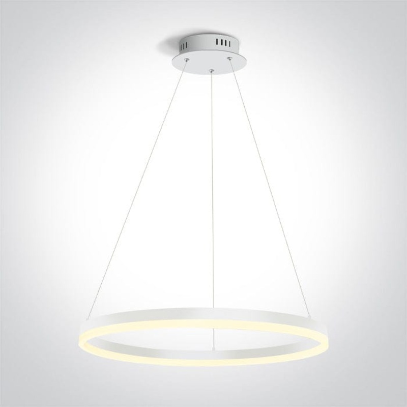White 40W LED Pendant, IP20 suitable for residential and commercial application.Complete with 650mA driver. One Light SKU:63144A/W/W