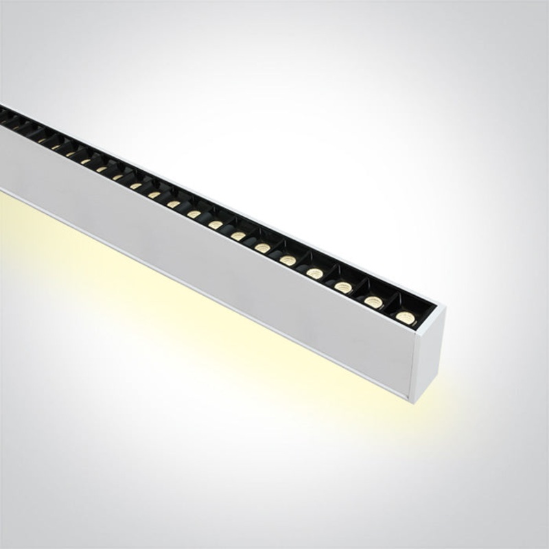 WHITE 48pcs SPOTS 40W 34d UGR17 + UPLIGHT 20W 120d CCTV PV 230V DARK LIGHT One Light 38150BU/W/V
