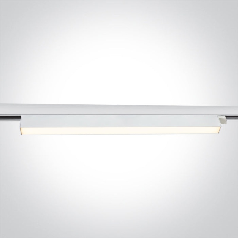 WHITE 48W CCTV LINEAR TRACK LIGHT 230V IP20 One Light 65028CT/W/V