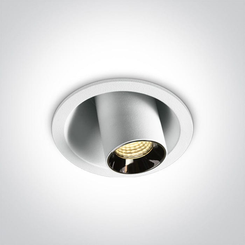 White 6W Adjustable Low Glare recessed spotlight, IP20.Complete with 135mA driver. One Light SKU:11106T/W/W