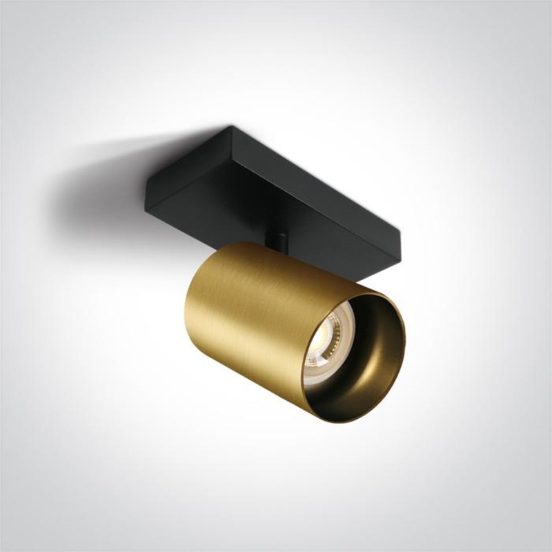 Wall and Ceiling Light Brushed Brass Rectangular Replaceable lamp 10W Aluminium One Light SKU:65105N/BBS
