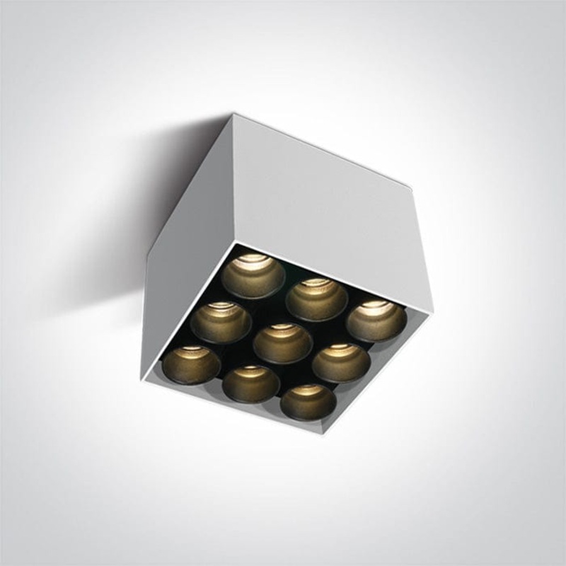 Wall & Ceiling Light White Rectangular Warm White LED built in 1600lm 20W Aluminium One Light SKU:12906C/W/W