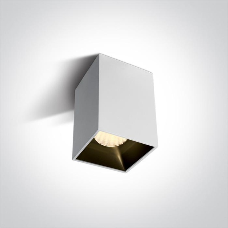 Wall & Ceiling Light White Rectangular Warm White LED built in 1600lm 20W Die Cast + Plastic One Light SKU:12120ZA/W/W