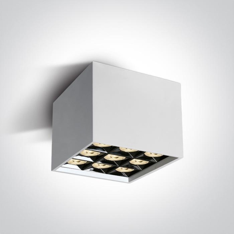 Wall & Ceiling Light White Rectangular Warm White LED built in 2400lm 30W Aluminium One Light SKU:12906B/W/W
