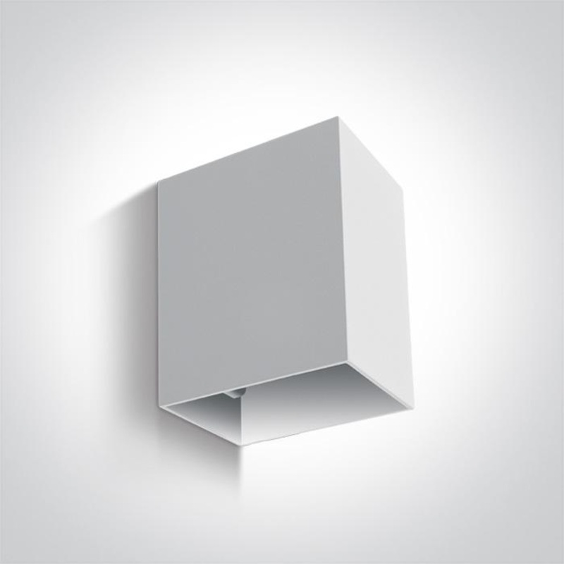 Wall & Ceiling Light White Rectangular Warm White LED Outdoor LED built in 200lm 3W Die Cast One Light SKU:67398/W/W