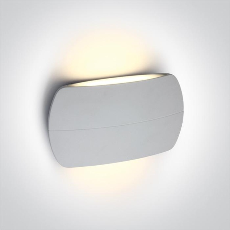 Wall & Ceiling Light White Rectangular Warm White LED Outdoor LED built in 2x420lm 2x6W Die Cast One Light SKU:67378A/W/W