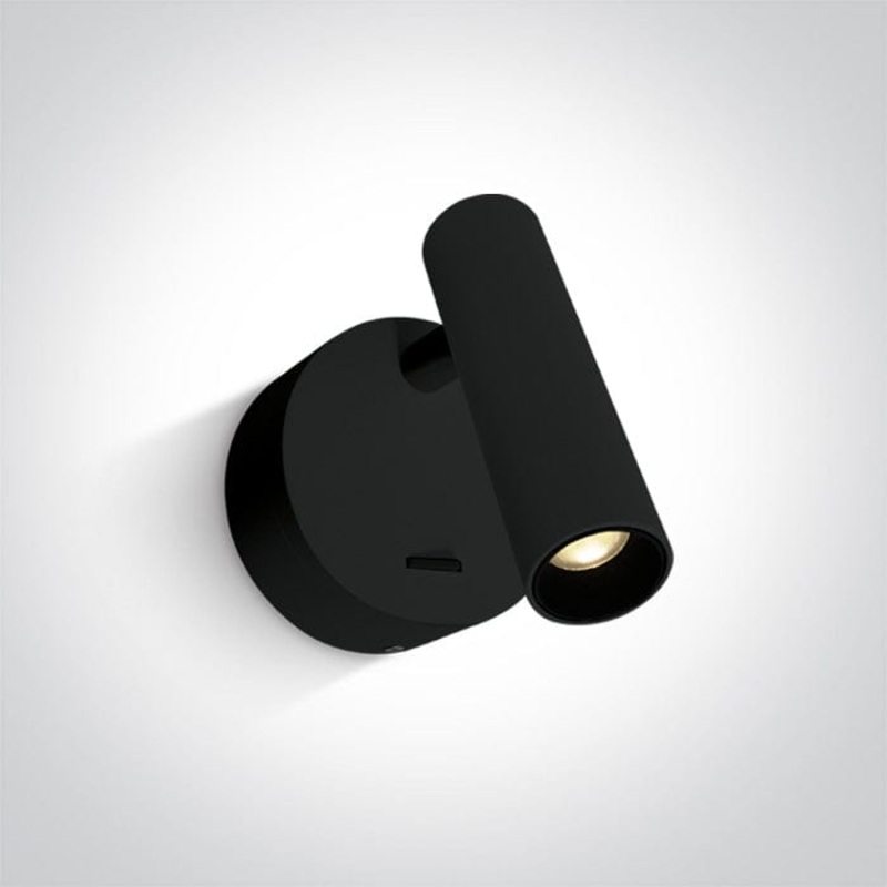 Wall Light Black Circular Warm white LED built in 160lm 3W Aluminium One Light SKU:65738/B/W