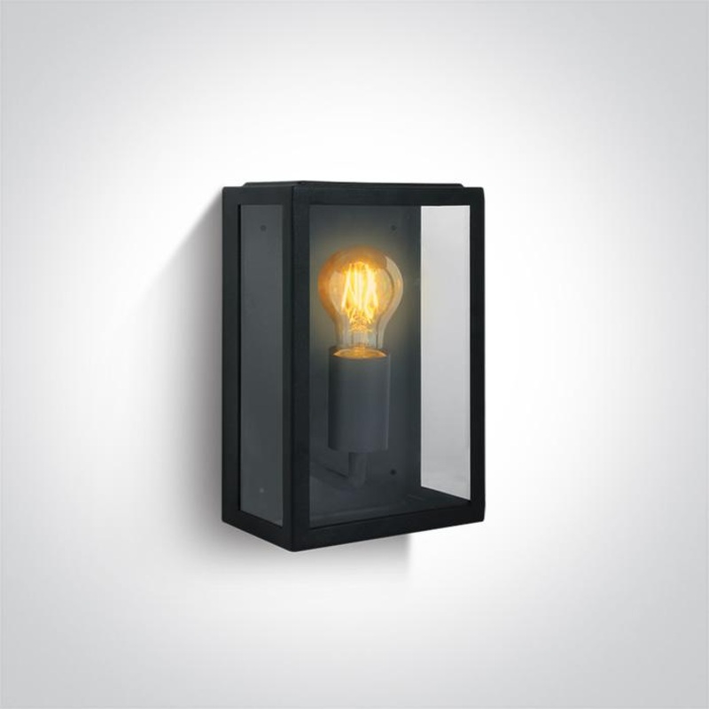 Wall Light Black Rectangular Outdoor Replaceable lamp 40W Stainless Steel 201 One Light SKU:67406/B