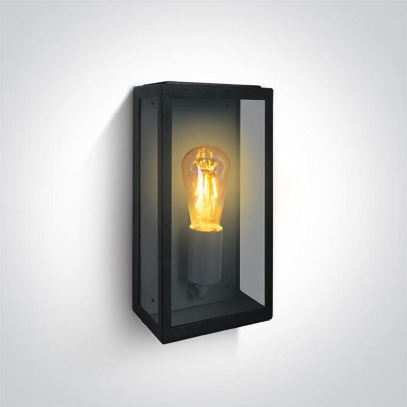 Wall Light Black Rectangular Outdoor Replaceable lamp 40W Stainless Steel 201 One Light SKU:67406A/B