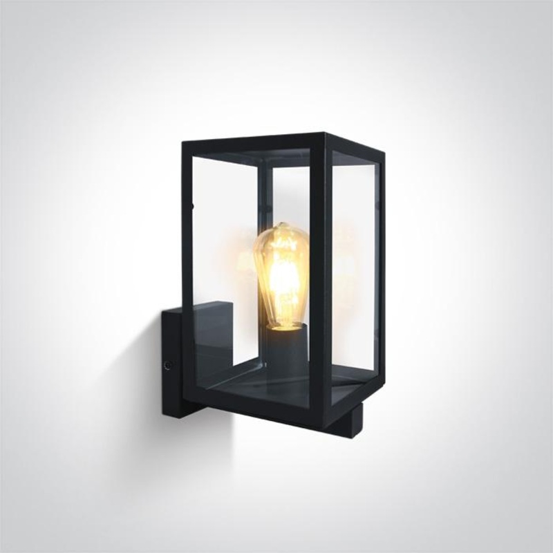 Wall Light Black Rectangular Outdoor Replaceable lamp 40W Stainless Steel 201 One Light SKU:67406C/B