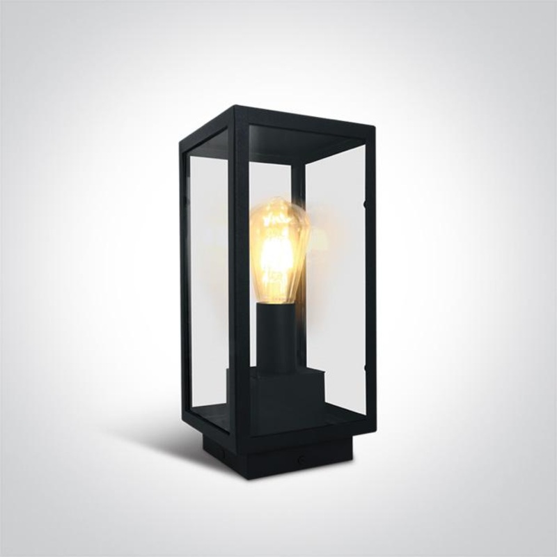 Wall Light Black Rectangular Outdoor Replaceable lamp 40W Stainless Steel 201 One Light SKU:67406E/B