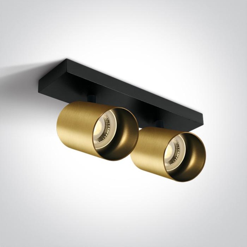 Wall Light Brushed Brass Rectangular Replaceable lamp 2x10W Aluminium One Light SKU:65205N/BBS