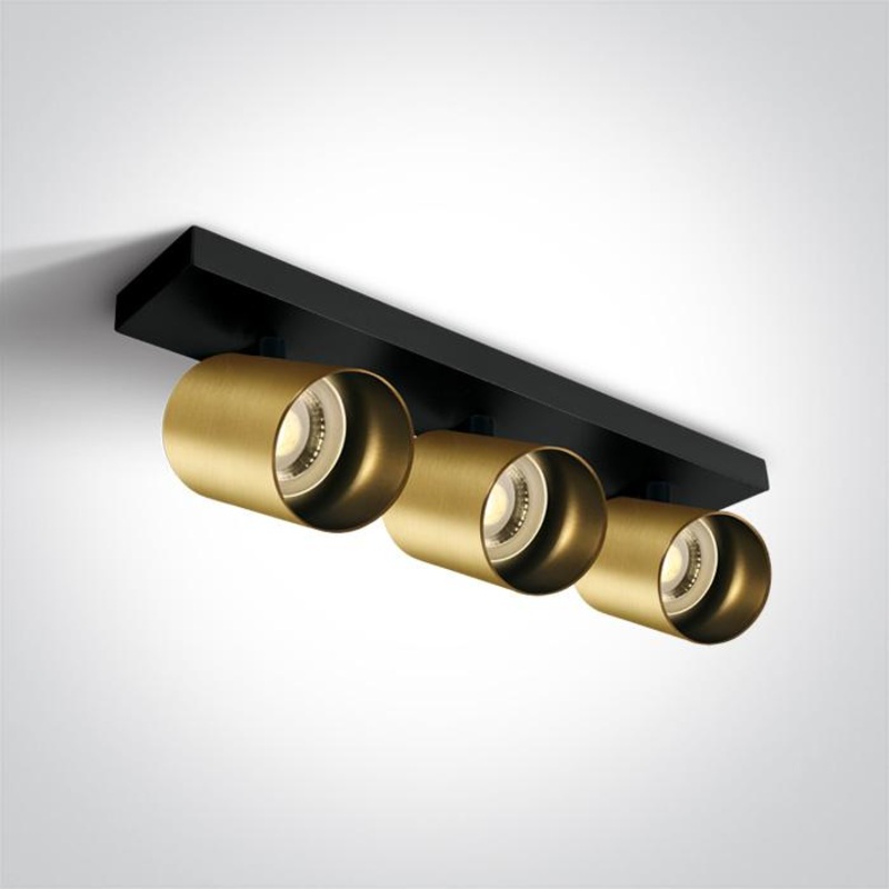 Wall Light Brushed Brass Rectangular Replaceable lamp 3x10W Aluminium One Light SKU:65305N/BBS