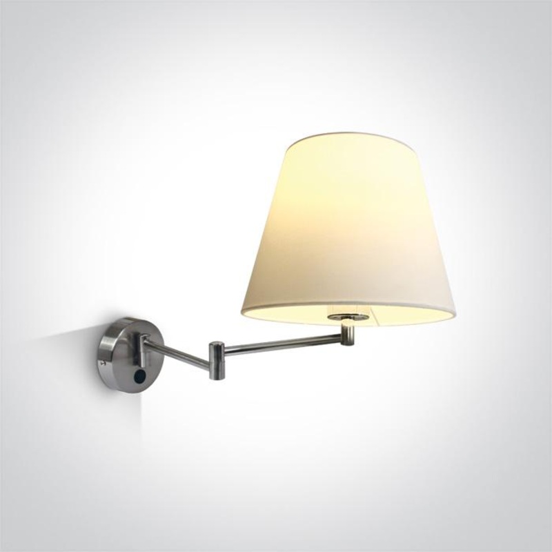 Wall Light Brushed Chrome Circular Replaceable lamp 40W Metal One Light SKU:61046/MC