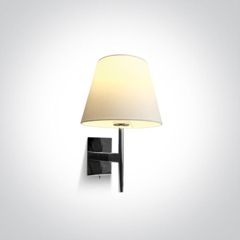 Wall Light Chrome Circular Replaceable lamp 40W Metal One Light SKU:61076/C