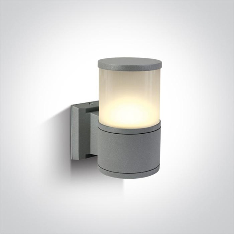 Wall Light Grey Rectangular Outdoor Replaceable lamp 20W Die Cast One Light SKU:67094/G