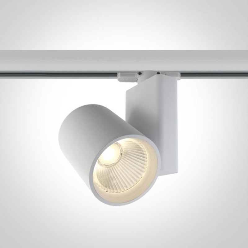 3 Circuit Tracklight White Circular Warm White LED built in 2400lm 30W Aluminium One Light SKU:65612NT/W/W