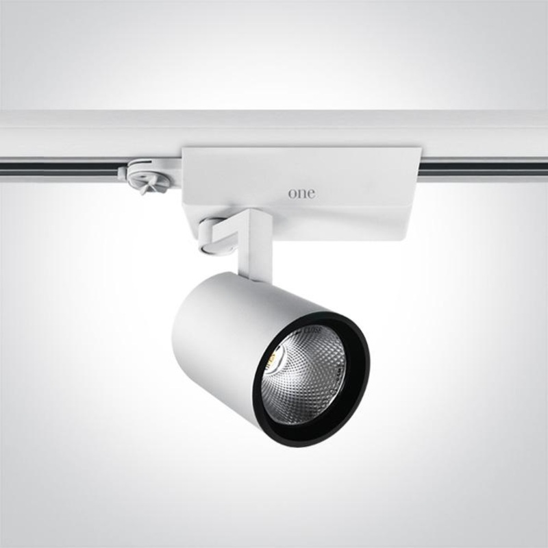 3 Circuit Tracklight White Circular Warm White LED built in 2950lm 35W Die Cast One Light SKU:65624T/W/W