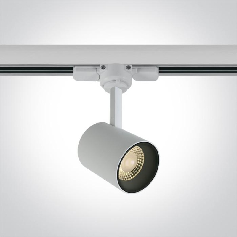 3 Circuit Tracklight White Circular Warm White LED Dimmable LED built in 650lm 8W Aluminium One Light SKU:65646T/W/W