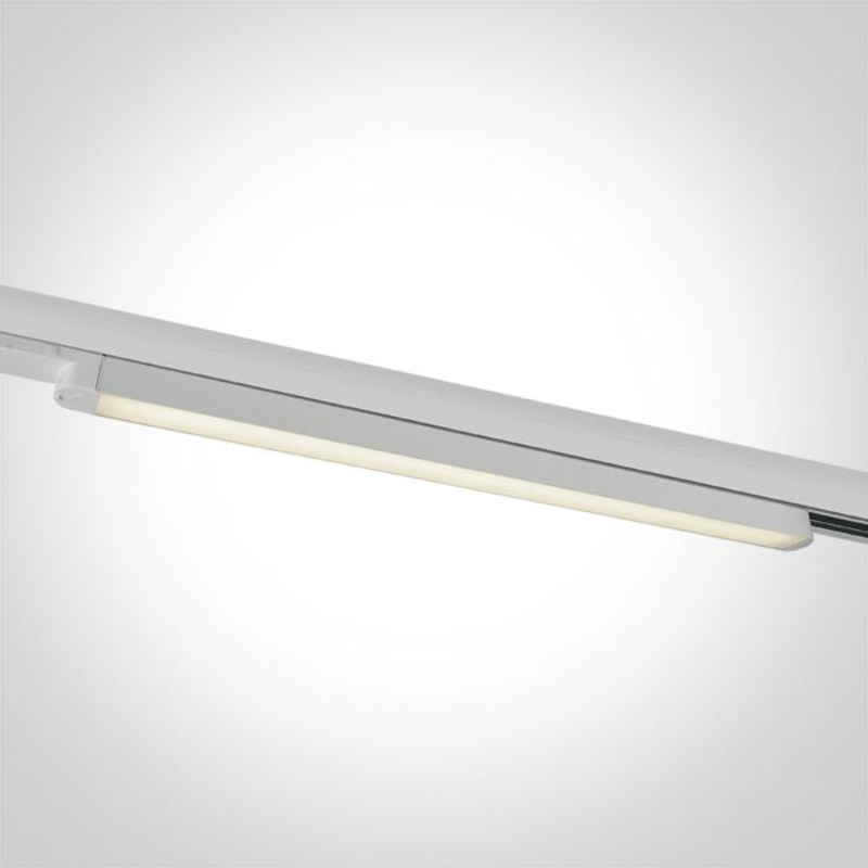 3 Circuit Tracklight White Rectangular Cool White LED built in 1600lm 16W Aluminium One Light SKU:65018T/W/C