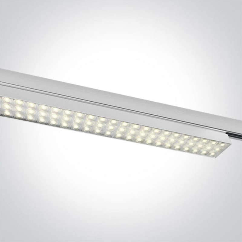 3 Circuit Tracklight White Rectangular Cool White LED built in 2700lm 30W Aluminium One Light SKU:65170AT/W/C