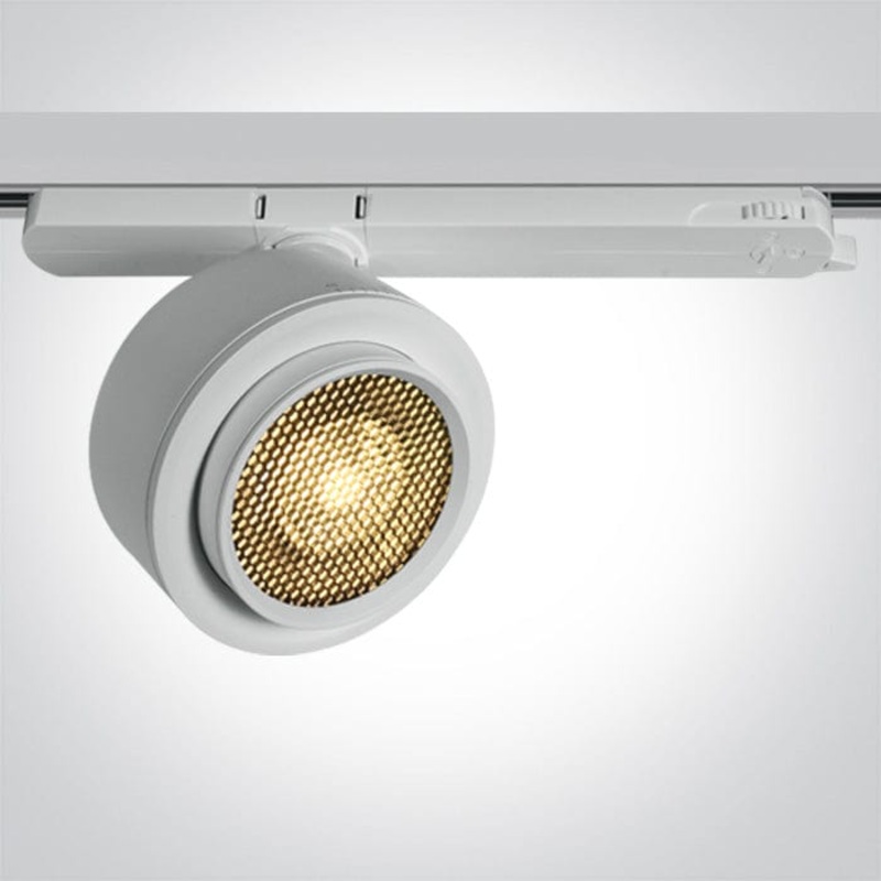 3 Circuit White 28W LED zoomable track spotlight 15-45 with removable honeycomb.Complete with 700mA driver.  One Light SKU:65662BT/W/W