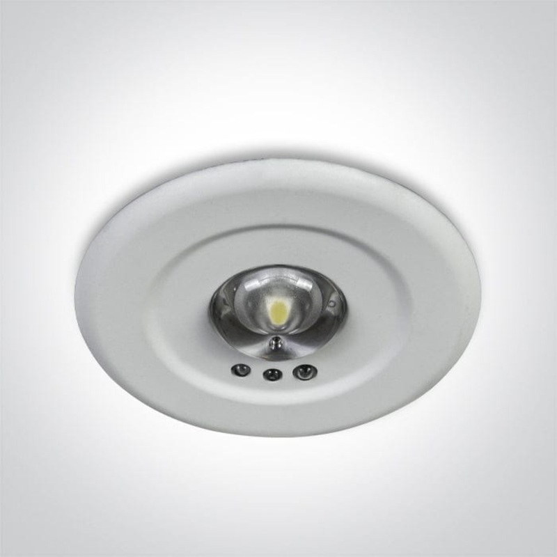 3W Emergency LED recessed, IP20,  ideal for corridors. One Light. 89002C