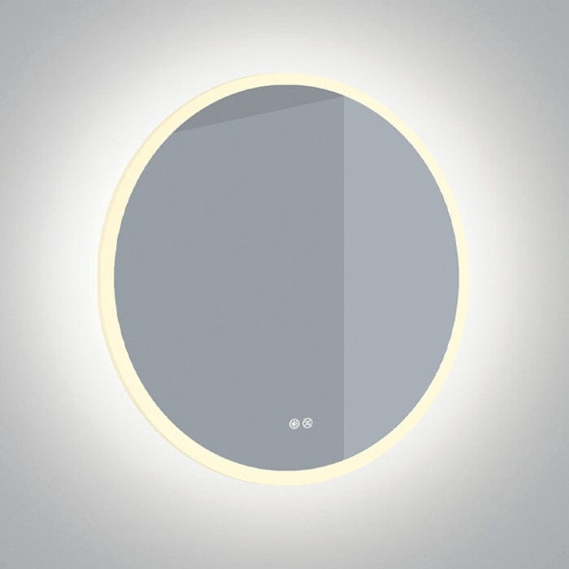 20W LED Round Mirror, IP44.Dimmable, defog function and CCT adjustable 3000-6500K..With separate switch.  One Light SKU:60208