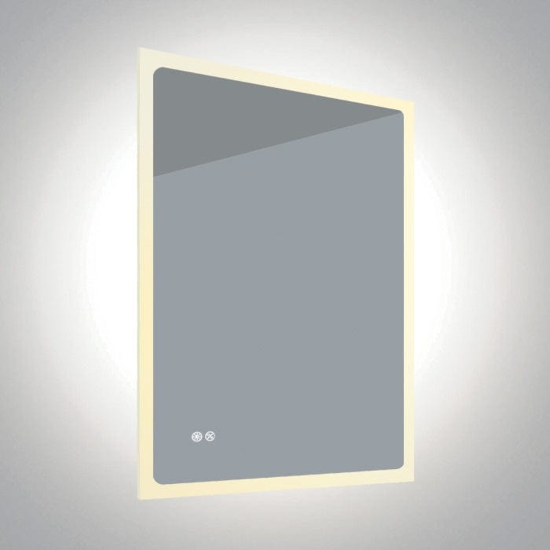 20W LED Square Mirror, IP44.Dimmable, defog function and CCT adjustable 3000-6500K.With separate switch.  One Light SKU:60208A