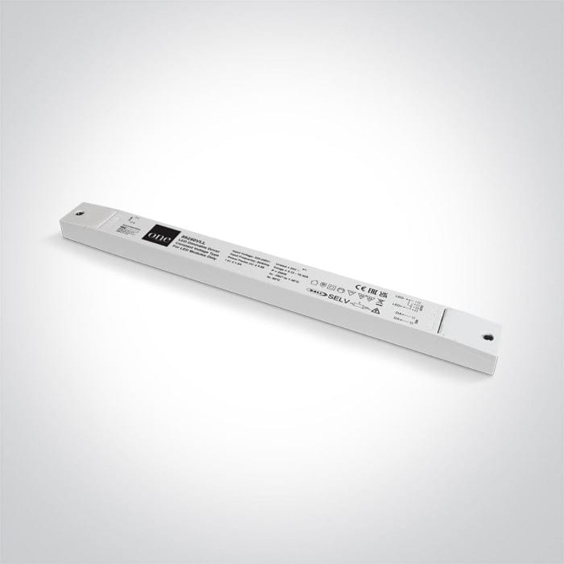 24-240W 24V DC DALI and Push to dim dimmable constant voltage driver, suitable to install inside profile, IP20. One Light. 89240VLL