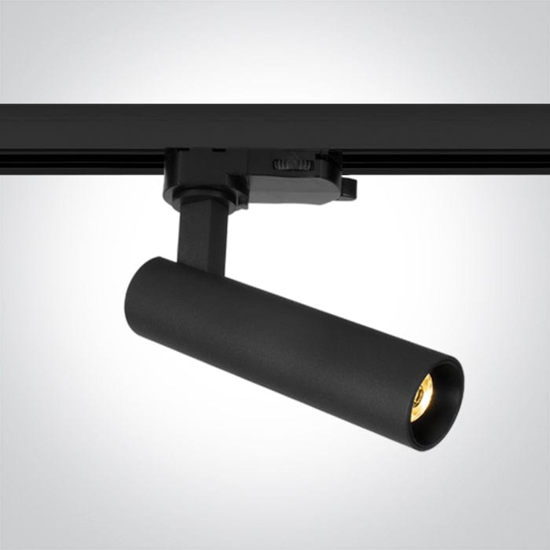 3 Circuit 9W Dimmable Track Spot Black CRI90, Warm White One Light. 65108AT/B/W