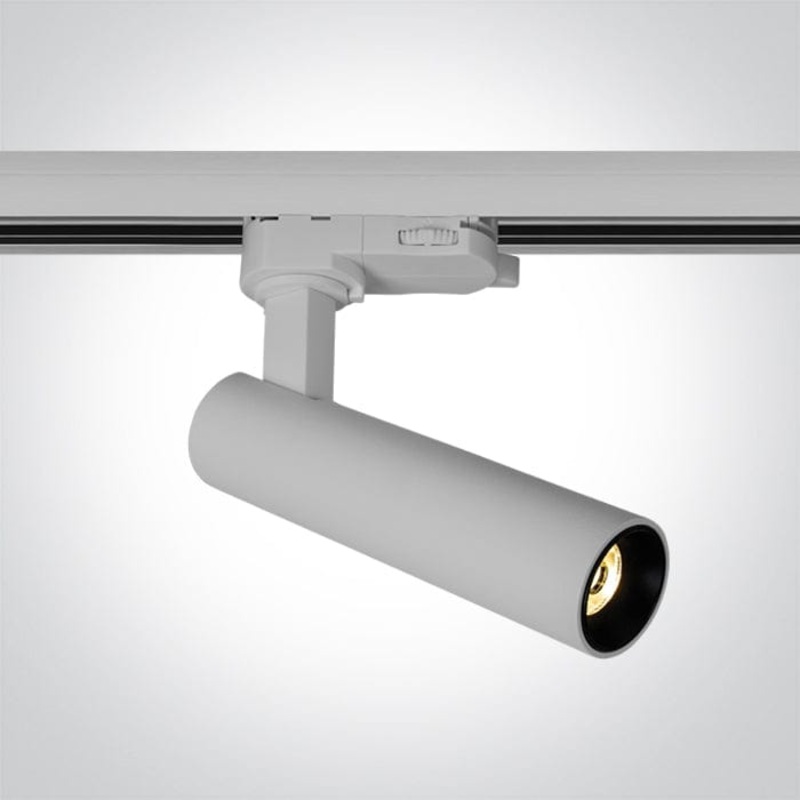 3 Circuit 9W Dimmable Track Spot White CRI90, Warm White One Light. 65108AT/W/W