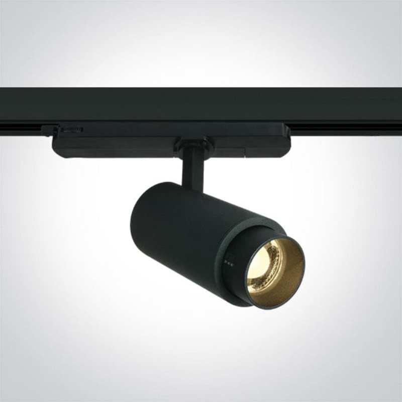 3 Circuit Adjustable Beam Angle Tracklight Black Circular Warm White LED built in 1350lm 15W One Light SKU:65650AT/B/W