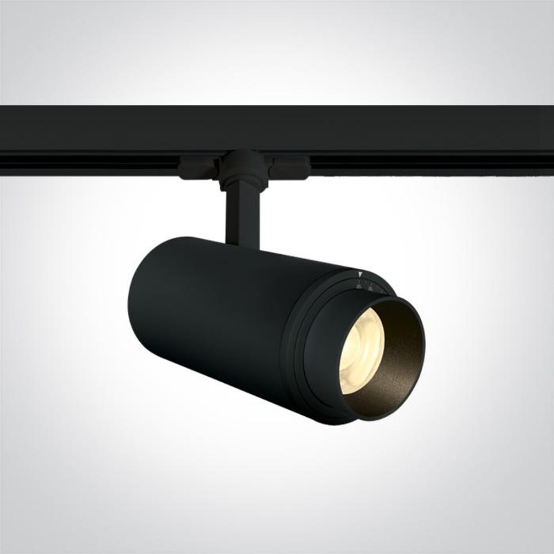 3 Circuit Adjustable Beam Tracklight Black Circular Warm White LED built in 2300lm 30W One Light SKU:65650T/B/W