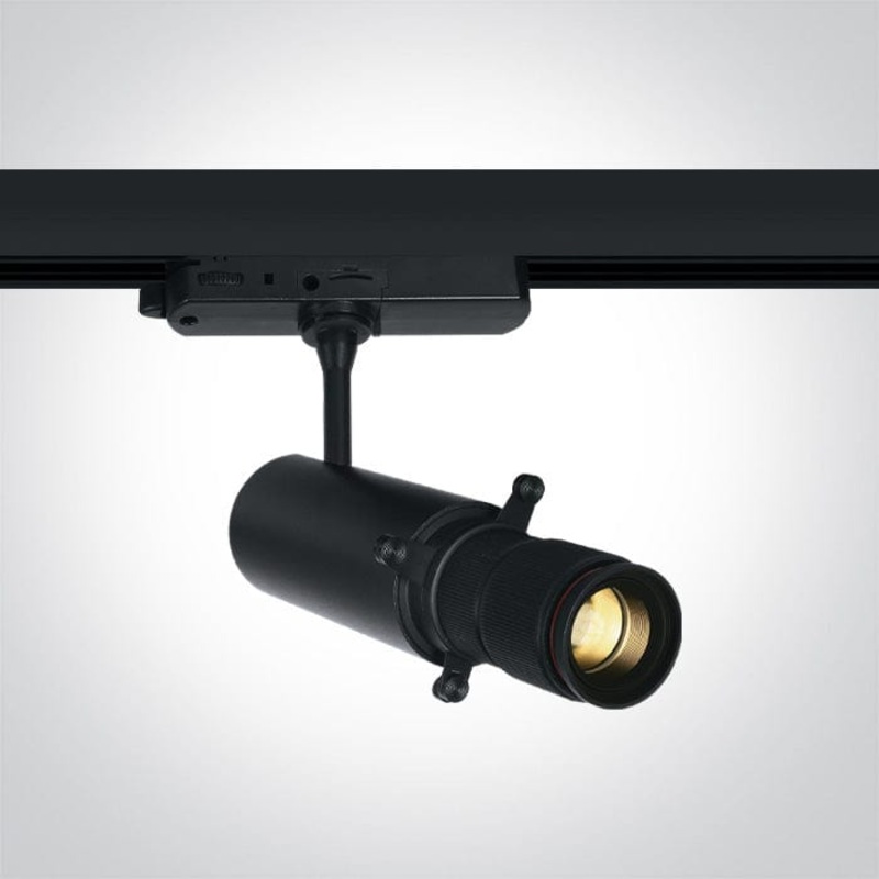 3 Circuit Black 12W LED track spotlight with adjustable shape beam. Complete with 300mA driver.  One Light SKU:65668T/B/W