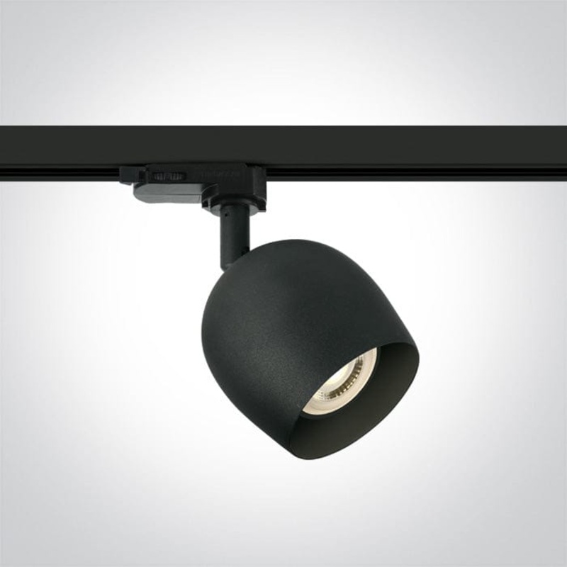 3 Circuit Black Gu10 Track Spot 100-240v One Light SKU:65105WT/B