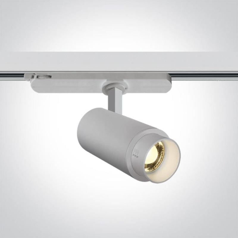 3 Circuit Tracklight Adjustable Beam Angle White Circular Warm White LED built in 1350lm 15W One Light SKU:65650AT/W/W