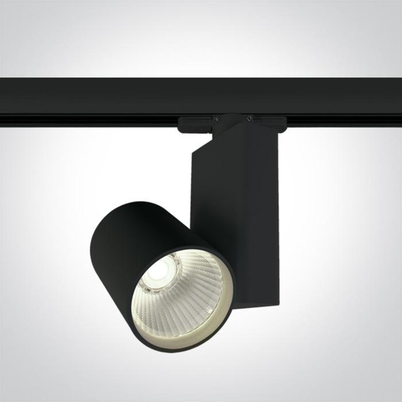 3 Circuit Tracklight Black Circular Cool White LED built in 1300lm 15W Aluminium One Light SKU:65611NT/B/C