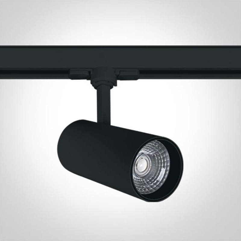 3 Circuit Tracklight Black Circular Cool White LED built in 1700lm 20W Aluminium One Light SKU:65642BT/B/C