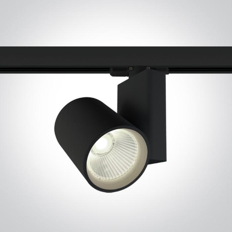 3 Circuit Tracklight Black Circular Cool White LED built in 2500lm 30W Aluminium One Light SKU:65612NT/B/C